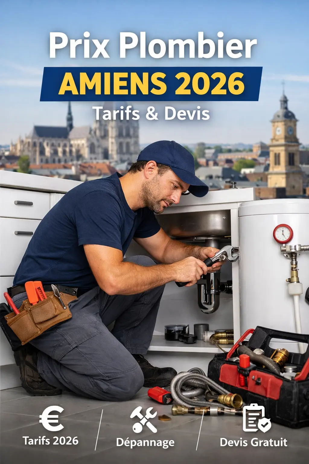 Prix plombier Amiens 2026 : tarifs et devis