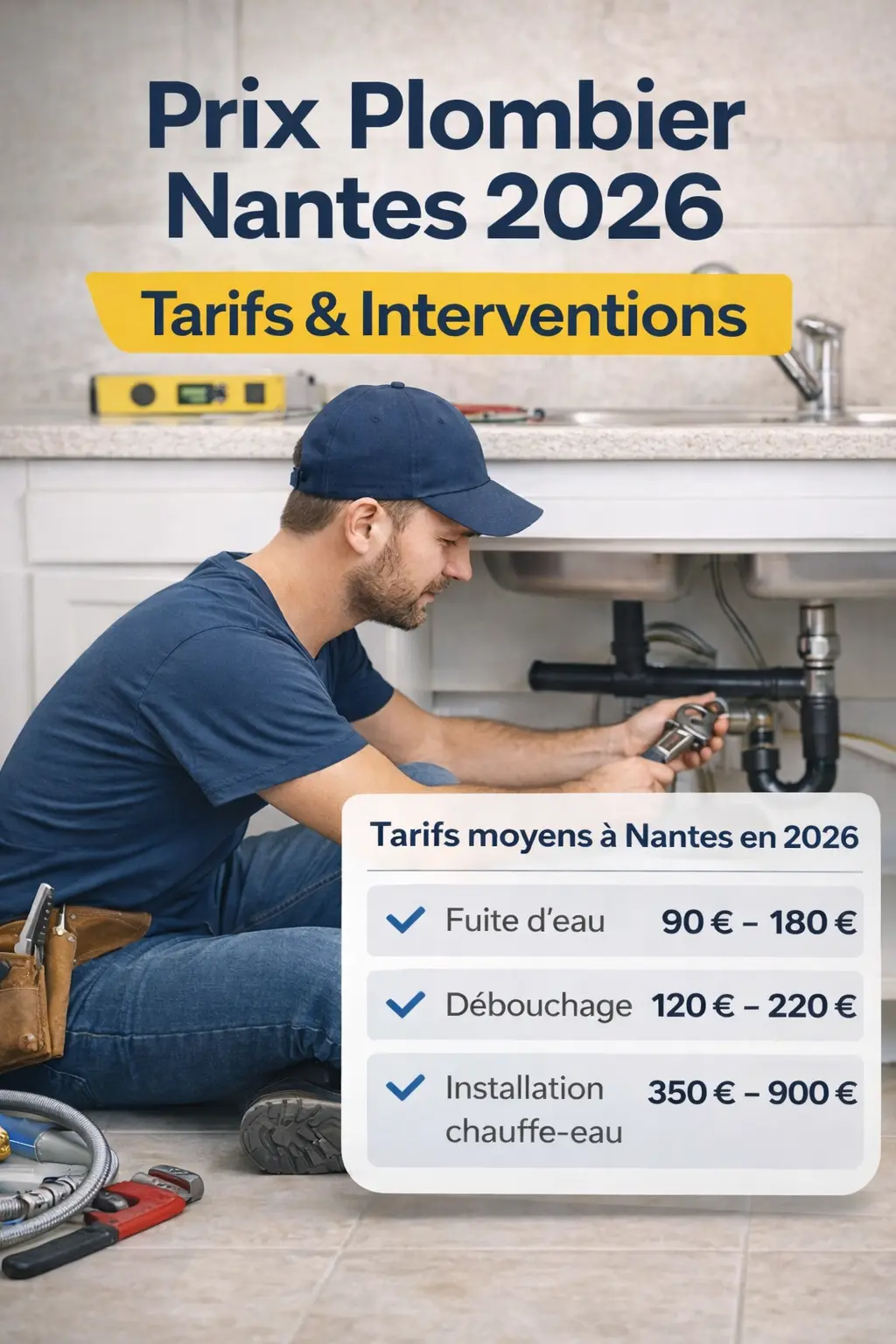 Prix plombier Nantes 2026 : tarifs et interventions